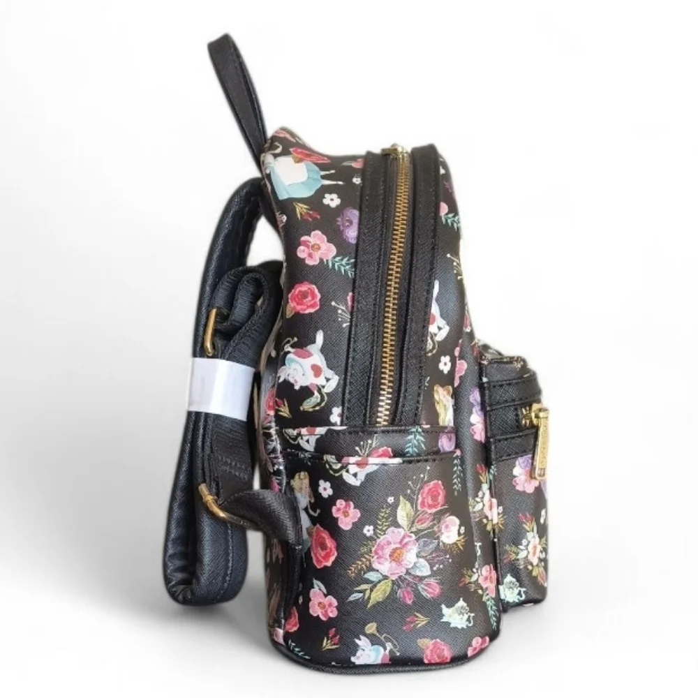 Loungefly Disney Alice In Wonderland Allover Print Floral Mini Backpack